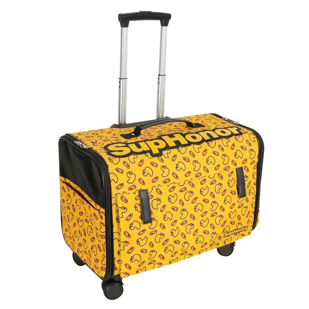 Sac de Transport à Roulettes Pour 2 Chats