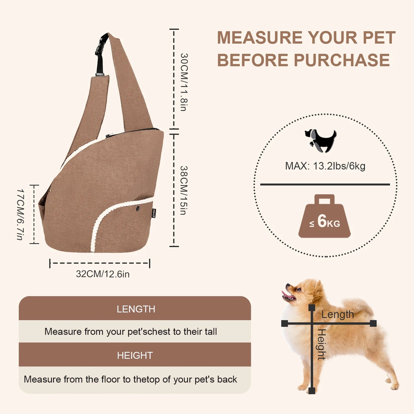 Porte-chat en peluche EdenPetz avec capacité de 6 kg, sac de voyage chaud et portable pour chien