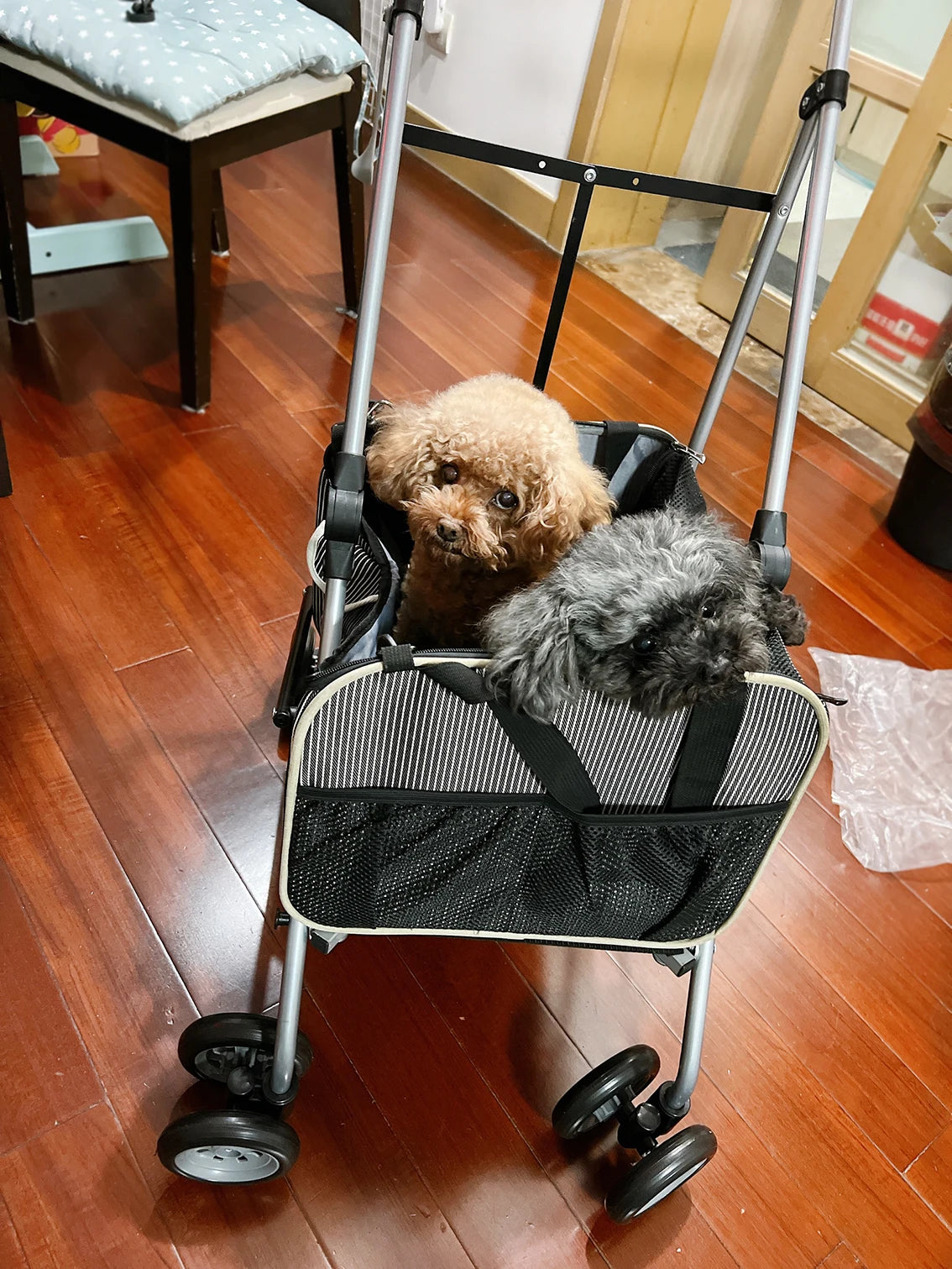 Poussette Pour Sac de Transport Pour Chat