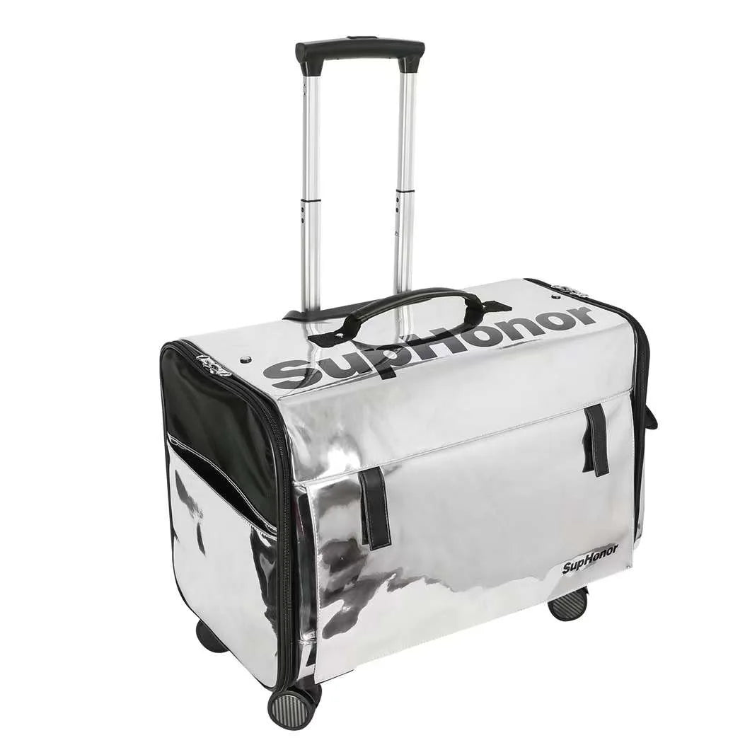 Sac de Transport à Roulettes Pour 2 Chats