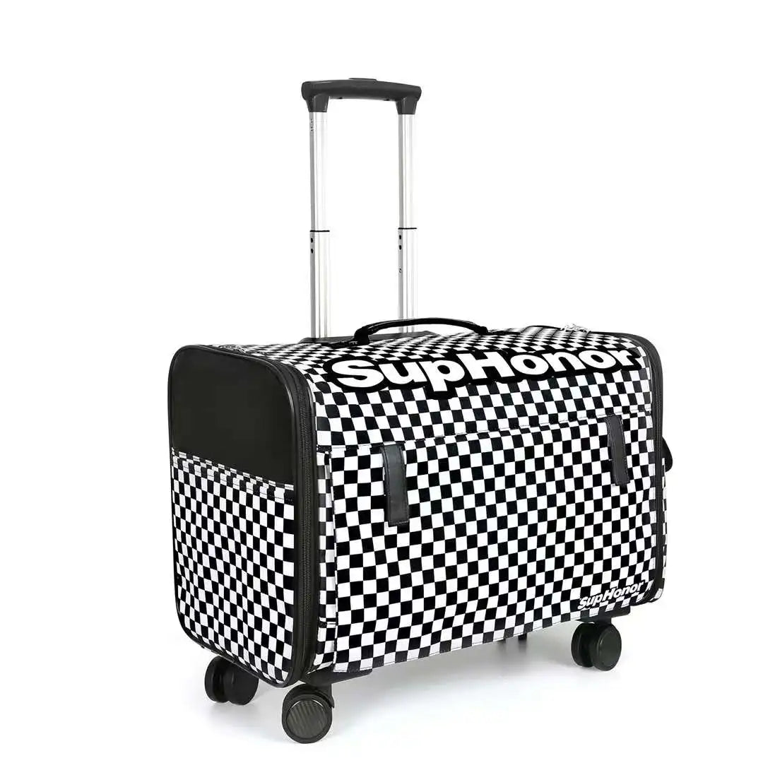 Sac de Transport à Roulettes Pour 2 Chats