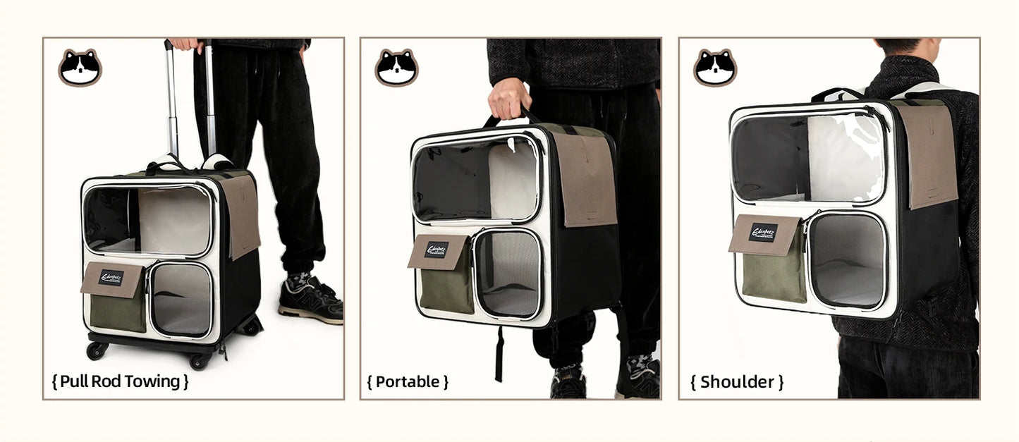 Sac De Transport à Roulettes Pour Chat