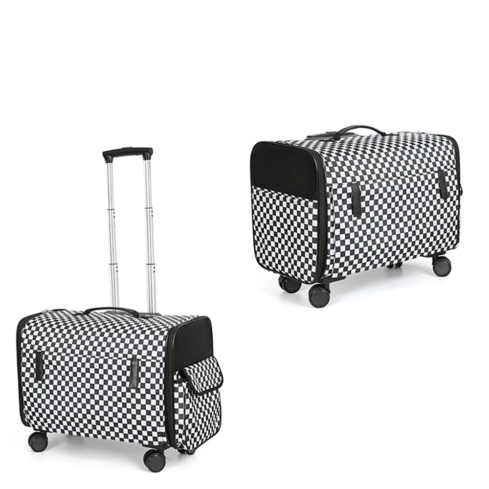 Sac de Transport à Roulettes Pour 2 Chats