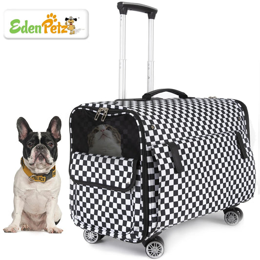 Sac de Transport à Roulettes Pour 2 Chats
