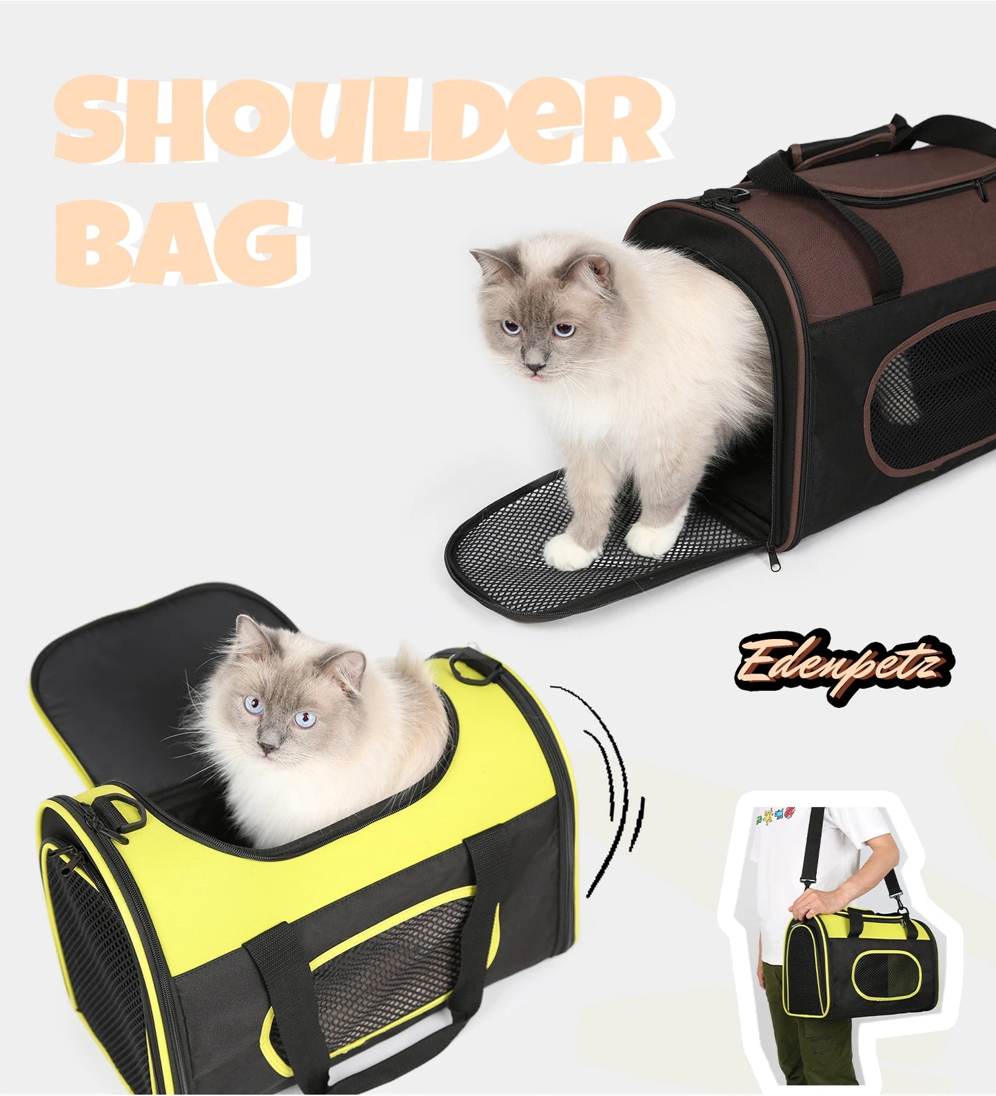 Cage sac de transport pour 2 chats