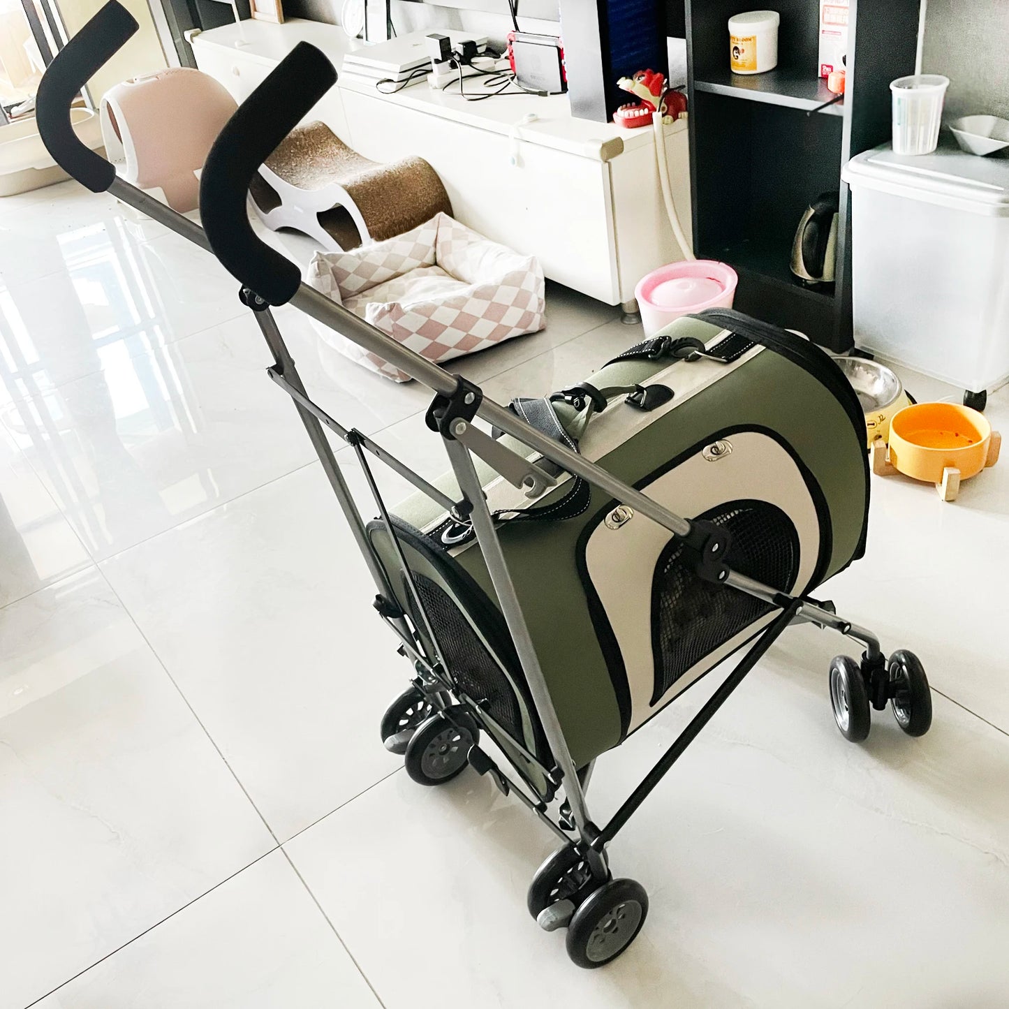 Poussette Pour Sac de Transport Pour Chat