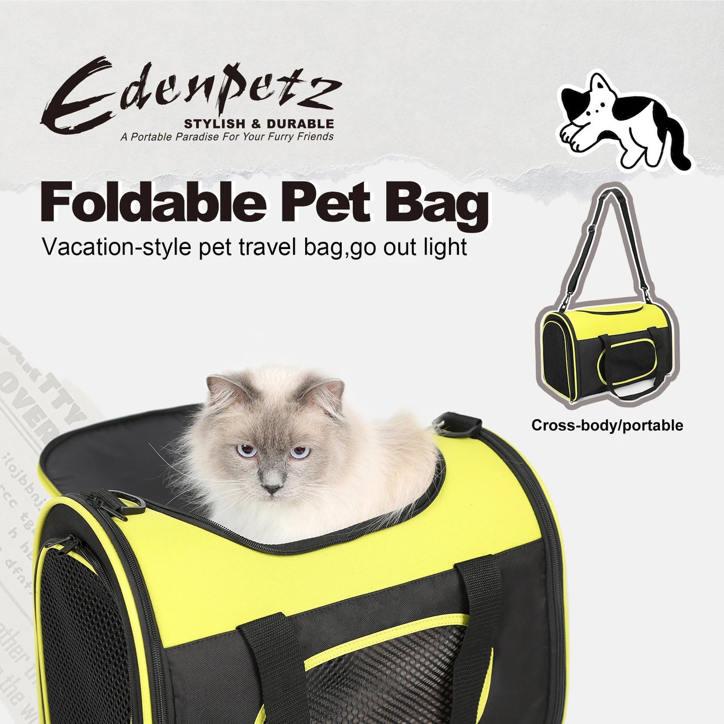 Cage sac de transport pour 2 chats
